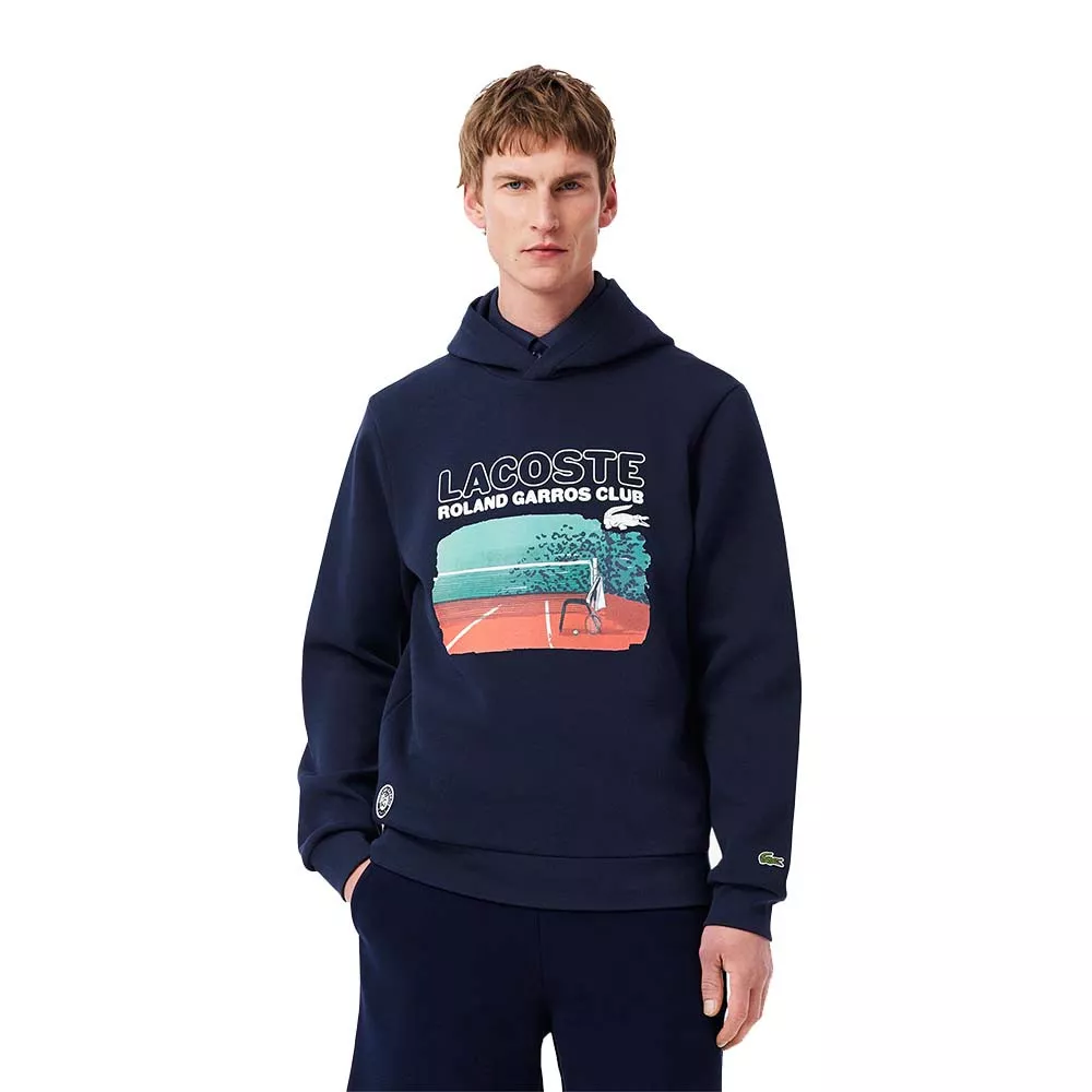 Lacoste Roland Garros Club Kapuzenpullover Marineblau