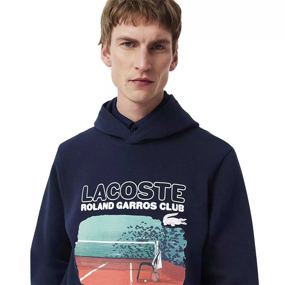 Lacoste Roland Garros Club Kapuzenpullover Marineblau