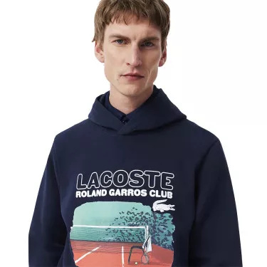 Lacoste Roland Garros Club Kapuzenpullover Marineblau