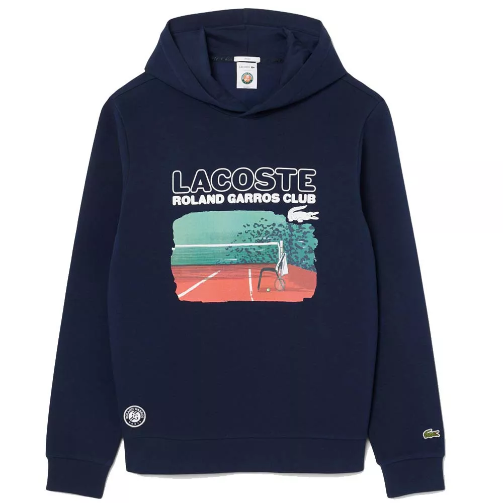 Lacoste Roland Garros Club Kapuzenpullover Marineblau