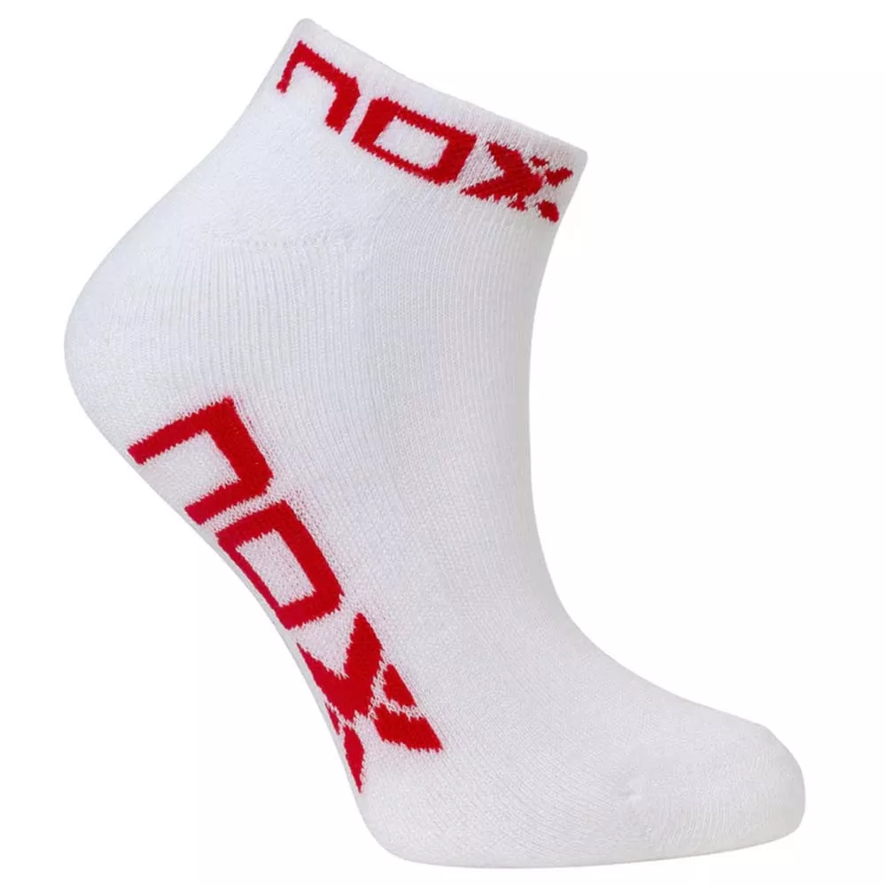Nox Pinkies Socken Damen Wei&szlig; / Rot