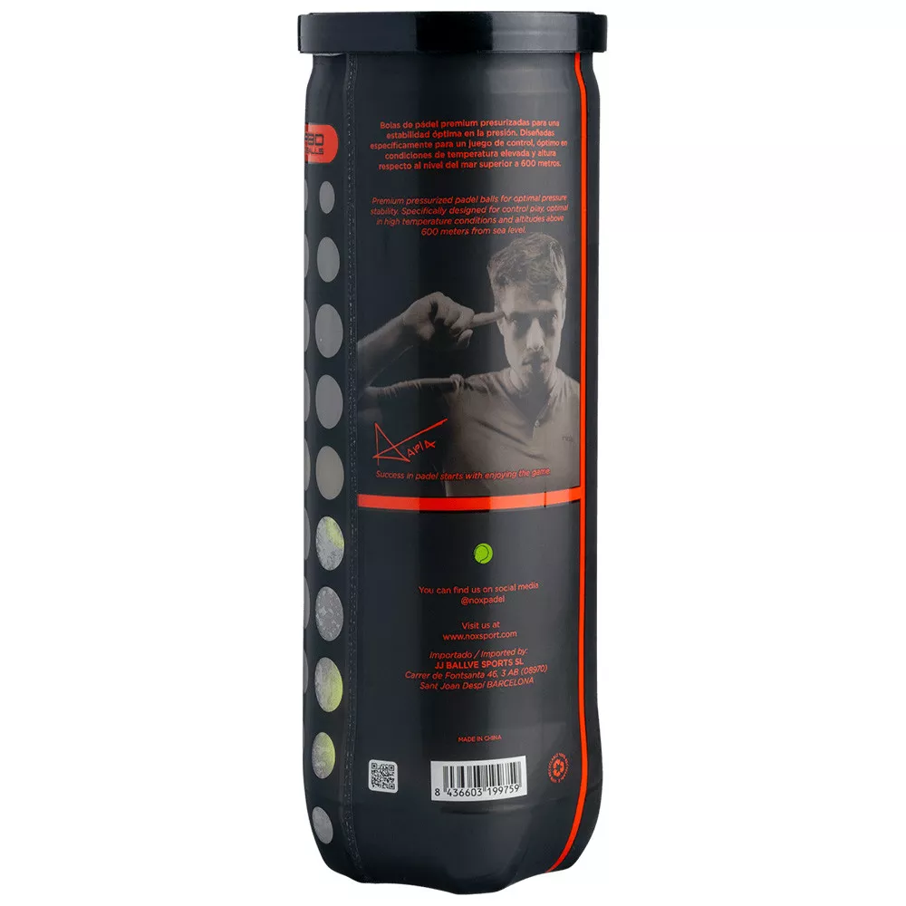 Nox Pro Titanium Padelb&auml;lle 3er-Dose
