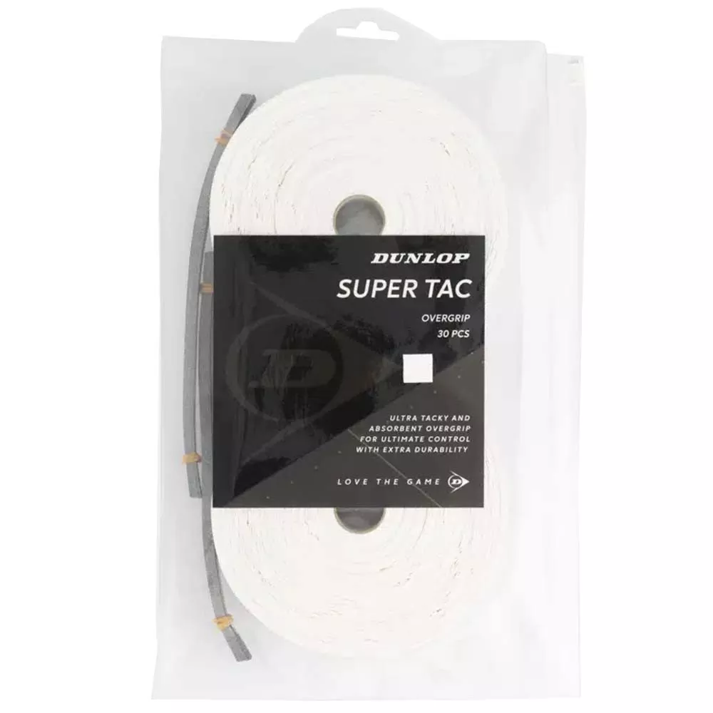 Dunlop Super Tac Overgrip Wei&szlig; 30er-Pack