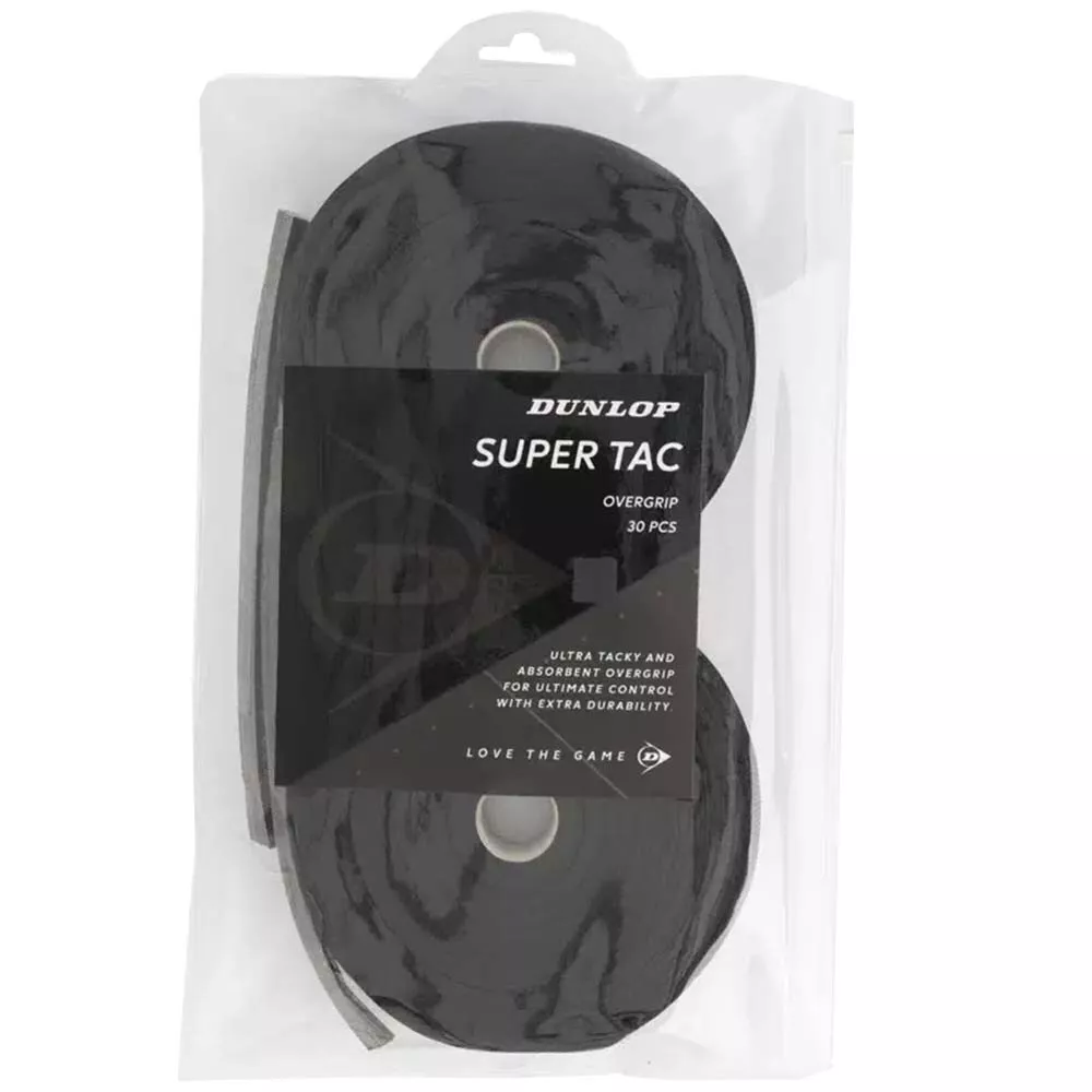 Dunlop Super Tac Overgrip Schwarz 30er-Pack