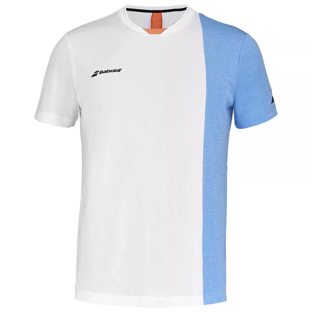 Babolat Play Crew Neck Junior T-Shirt Wei&szlig; / Blau