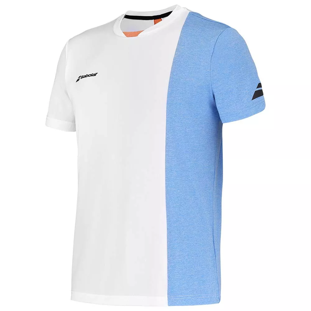 Babolat Play Crew Neck Junior T-Shirt Wei&szlig; / Blau