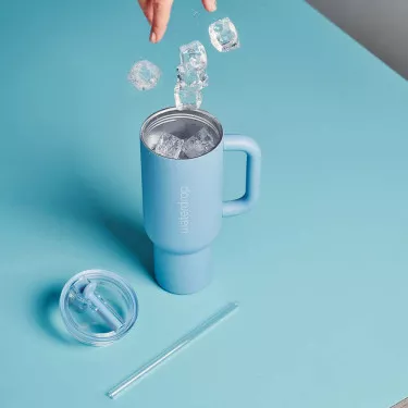 Waterdrop Explorer Thermo-Trinkflasche Blau