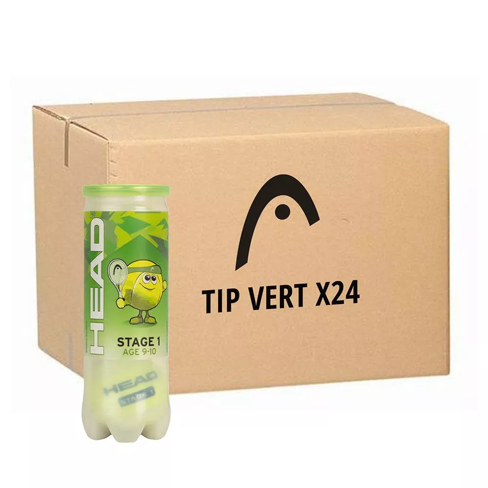 Head TIP Gr&uuml;n Tennisb&auml;lle Karton (24 Dosen &agrave; 3 B&auml;lle)