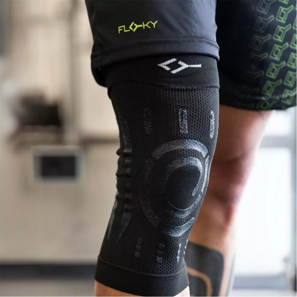 Floky Knee Support Kniebandage Links Schwarz