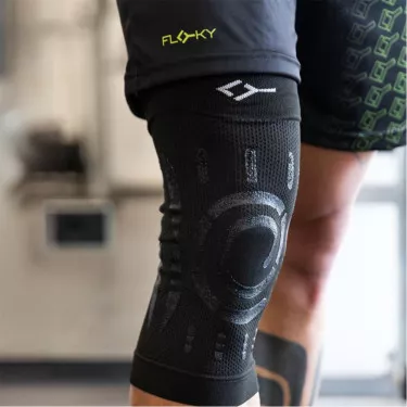 Floky Knee Support Kniebandage Links Schwarz