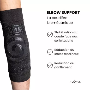 Floky Elbow Support Ellenbogenbandage Schwarz