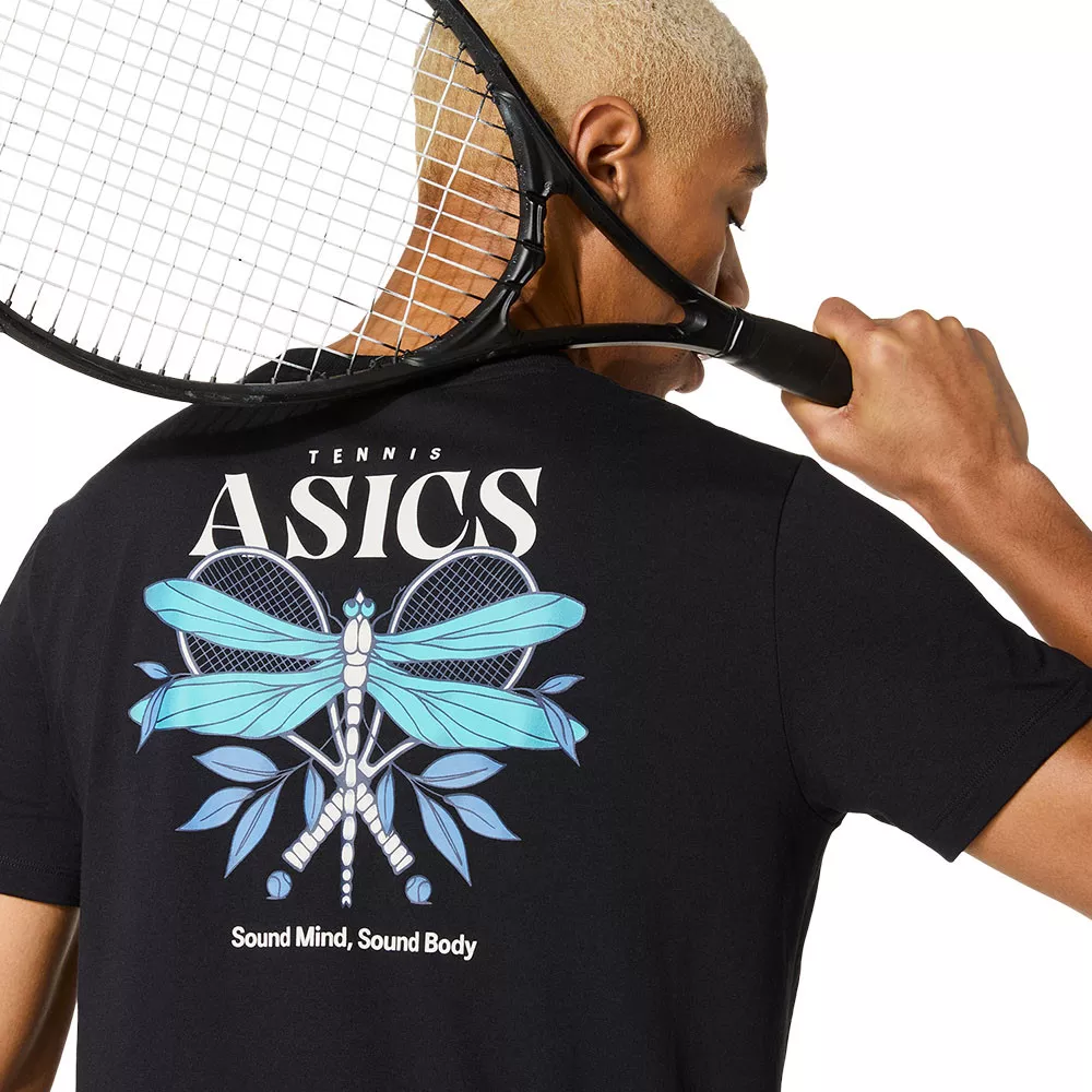 Asics Game Seasonal Graphic T-Shirt Schwarz
