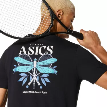 Asics Game Seasonal Graphic T-Shirt Schwarz
