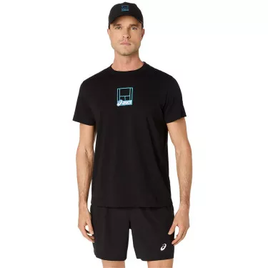 Asics Court Core Graphic T-Shirt Schwarz