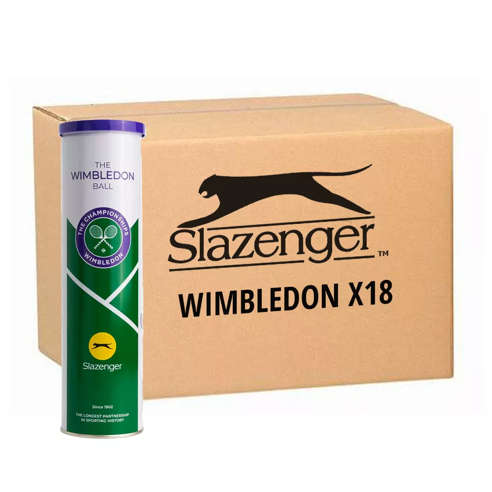 Slazenger Wimbledon Tennisb&auml;lle Karton (18 Dosen &agrave; 4 B&auml;lle)