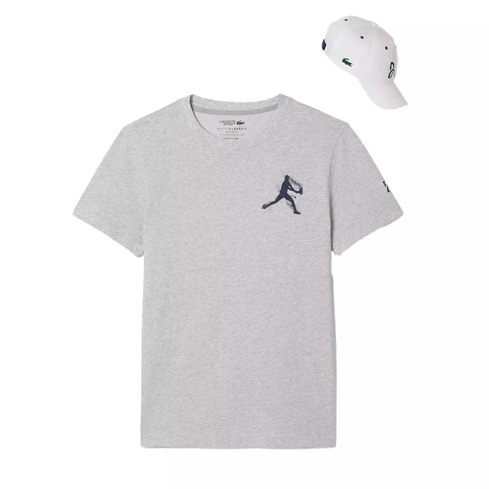 Lacoste Tennis x Novak Djokovic Set T-Shirt + Cap Rot