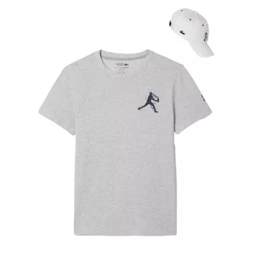 Lacoste Tennis x Novak Djokovic Set T-Shirt + Cap Rot