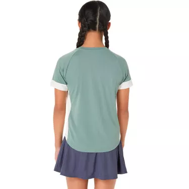 Asics T-Shirt M&auml;dchen Gr&uuml;n / Grau / Creme