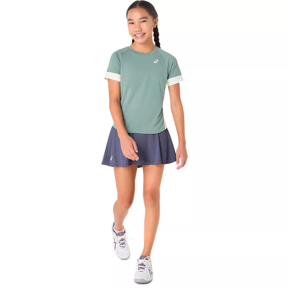 Asics T-Shirt M&auml;dchen Gr&uuml;n / Grau / Creme