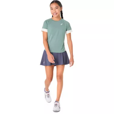 Asics T-Shirt M&auml;dchen Gr&uuml;n / Grau / Creme