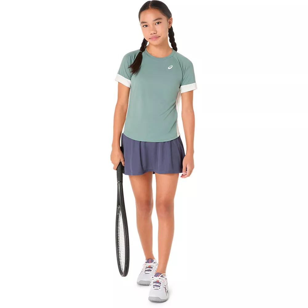 Asics T-Shirt M&auml;dchen Gr&uuml;n / Grau / Creme