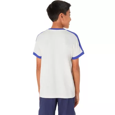 Asics T-Shirt Jungen Creme / Blau