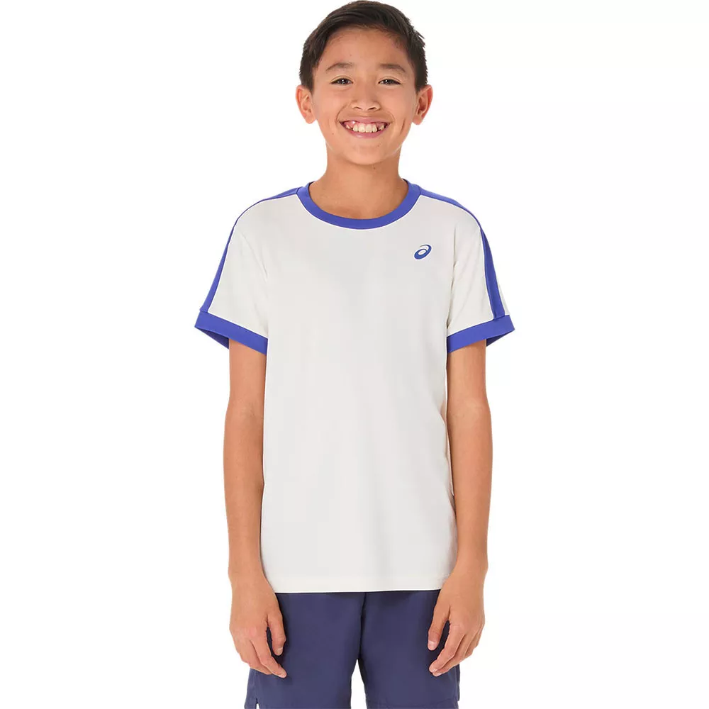 Asics T-Shirt Jungen Creme / Blau