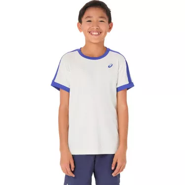 Asics T-Shirt Jungen Creme / Blau