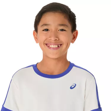 Asics T-Shirt Jungen Creme / Blau
