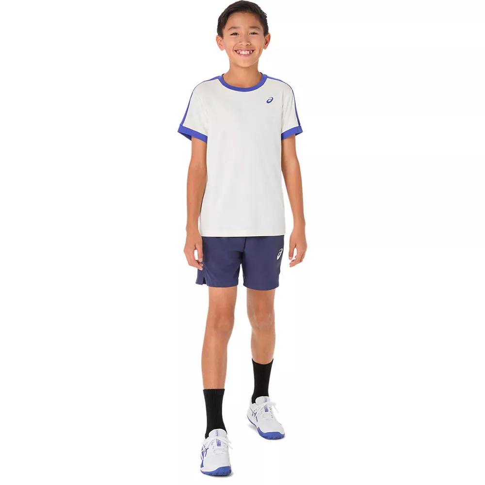 Asics T-Shirt Jungen Creme / Blau