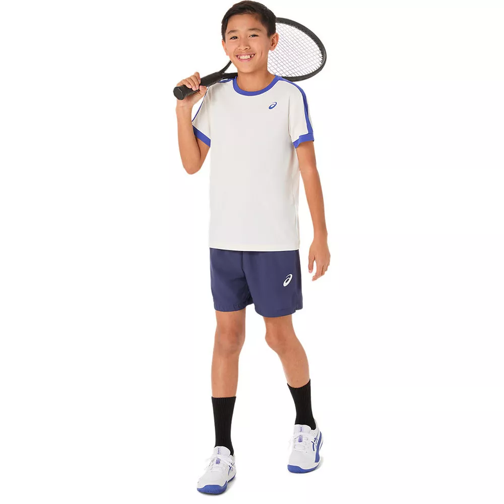 Asics T-Shirt Jungen Creme / Blau