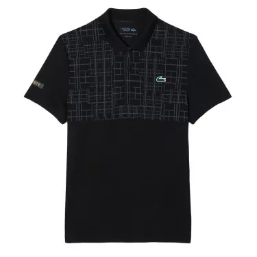 Lacoste Tennis Novak Djokovic Poloshirt Schwarz