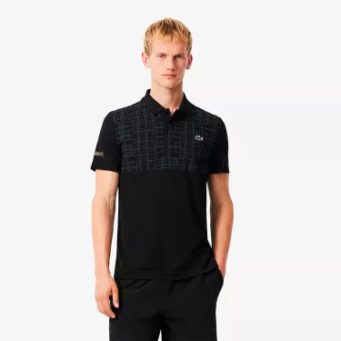 Lacoste Tennis Novak Djokovic Poloshirt Schwarz