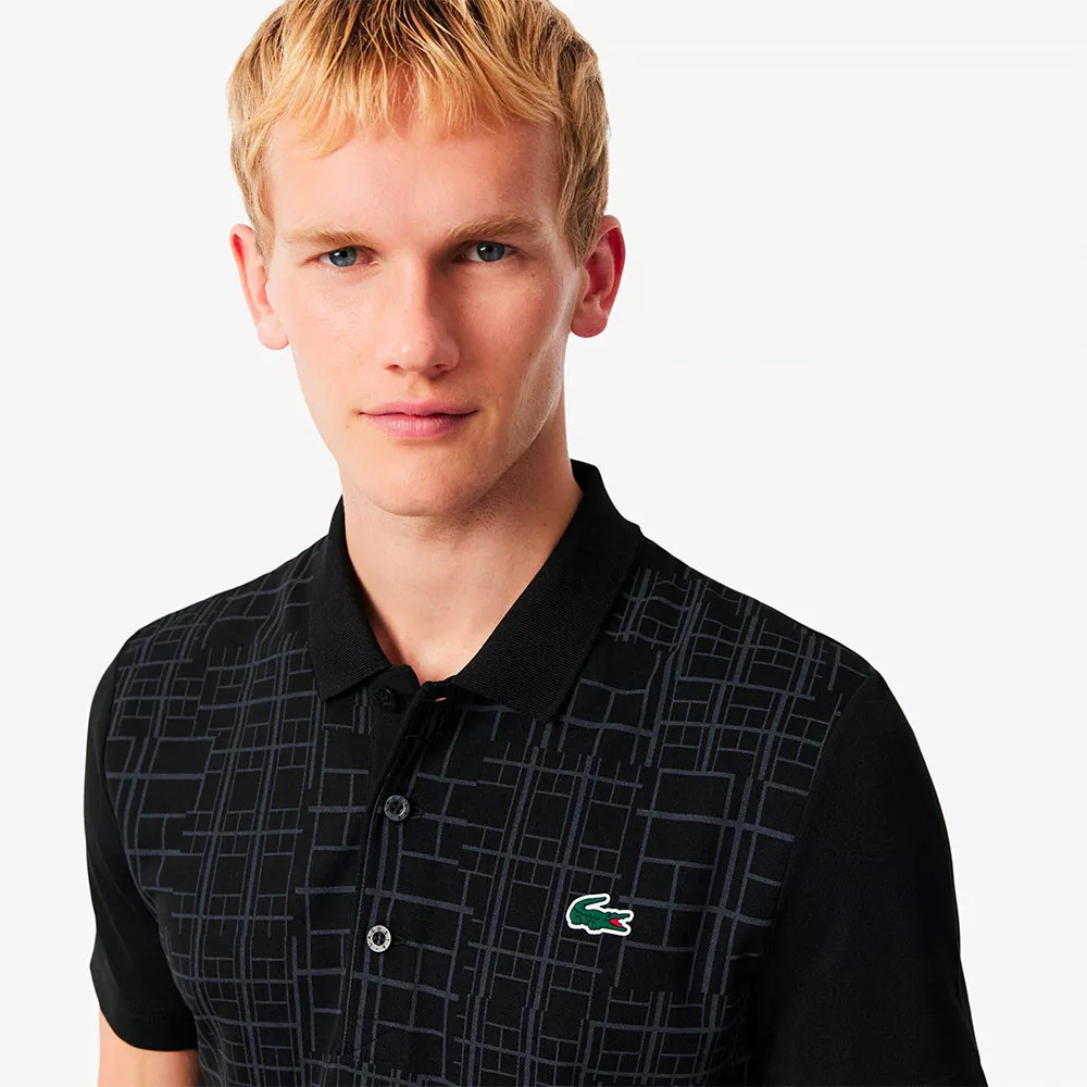 Lacoste Tennis Novak Djokovic Poloshirt Schwarz