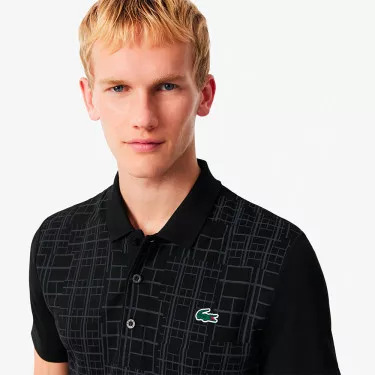 Lacoste Tennis Novak Djokovic Poloshirt Schwarz