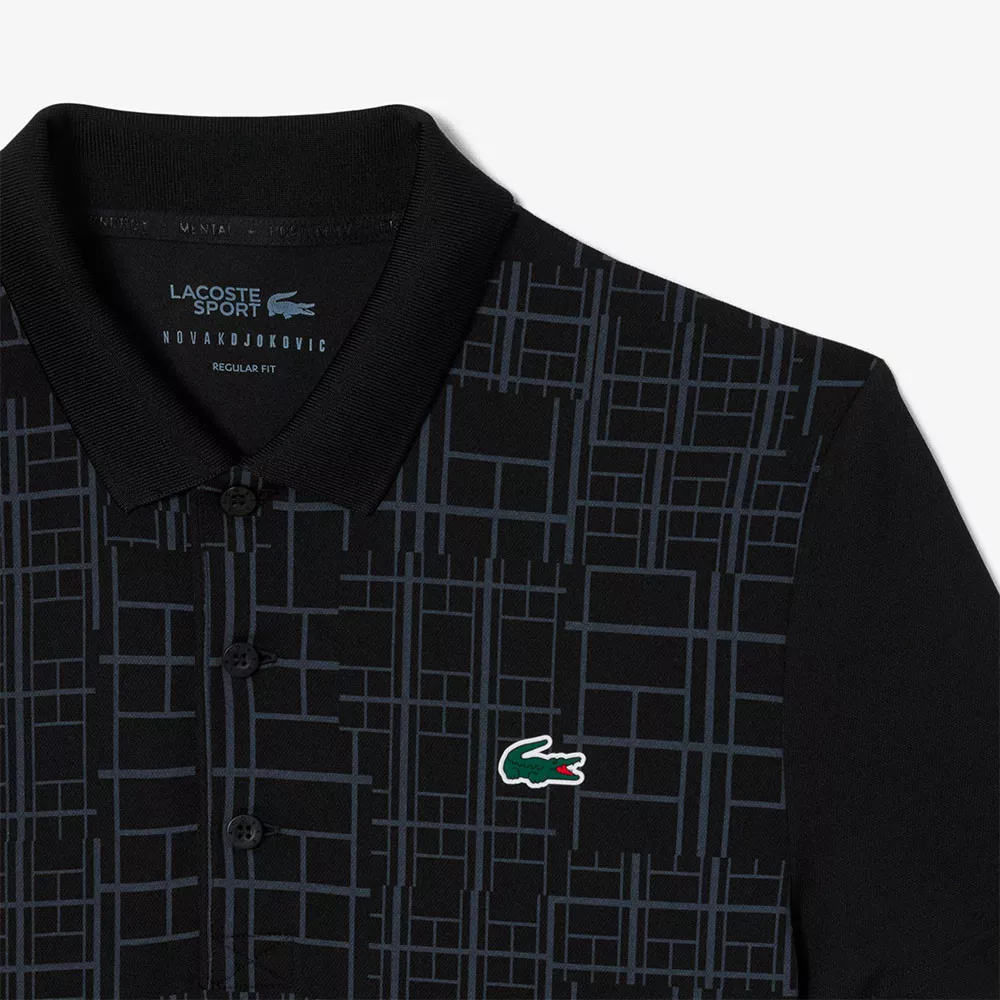 Lacoste Tennis Novak Djokovic Poloshirt Schwarz