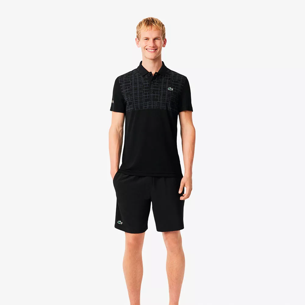 Lacoste Tennis Novak Djokovic Poloshirt Schwarz