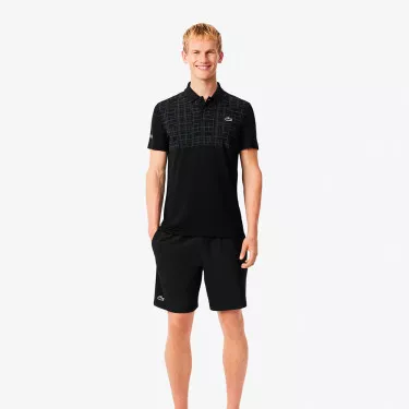 Lacoste Tennis Novak Djokovic Poloshirt Schwarz