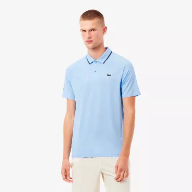 Lacoste Tennis Novak Djokovic On Court Poloshirt Pastellblau