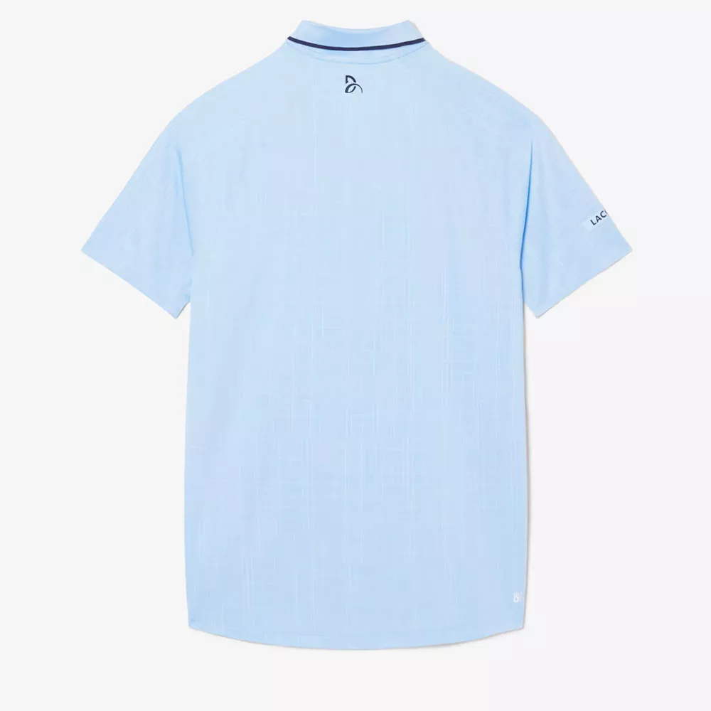 Lacoste Tennis Novak Djokovic On Court Poloshirt Pastellblau