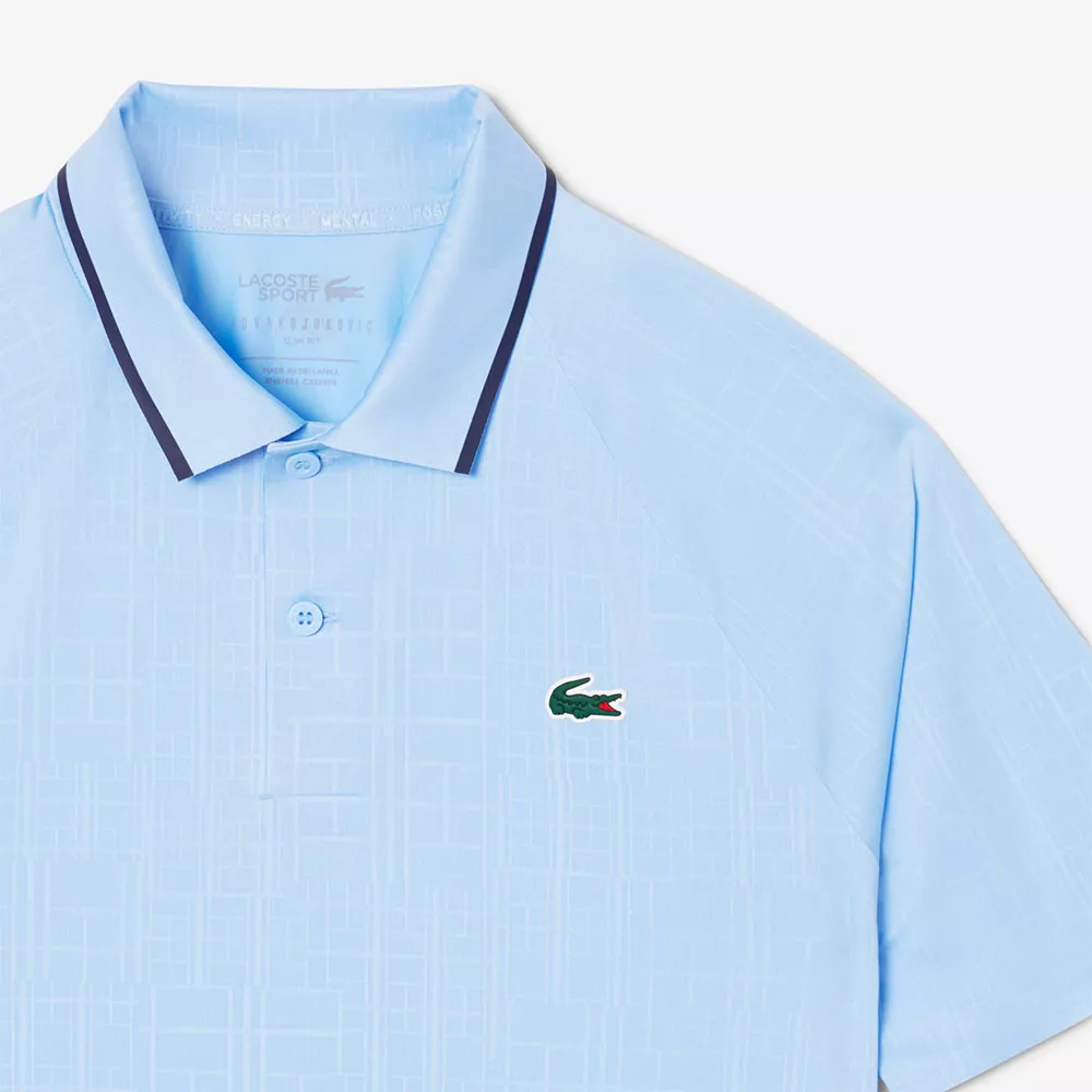 Lacoste Tennis Novak Djokovic On Court Poloshirt Pastellblau