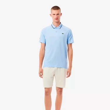 Lacoste Tennis Novak Djokovic On Court Poloshirt Pastellblau