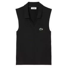 Lacoste Poloshirt &auml;rmellos Damen Schwarz