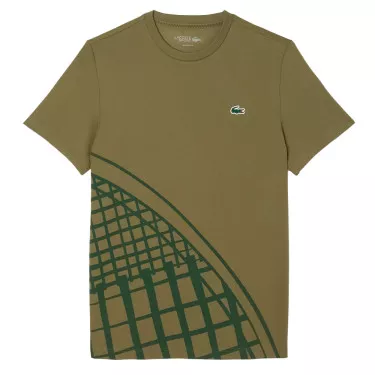 Lacoste Ultra Dry bedruckt T-Shirt Khaki