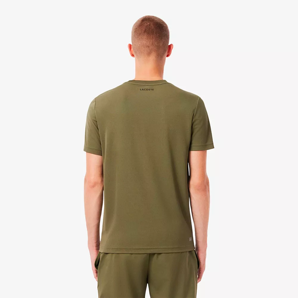 Lacoste Ultra Dry bedruckt T-Shirt Khaki