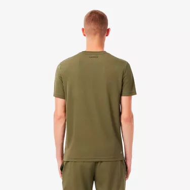 Lacoste Ultra Dry bedruckt T-Shirt Khaki