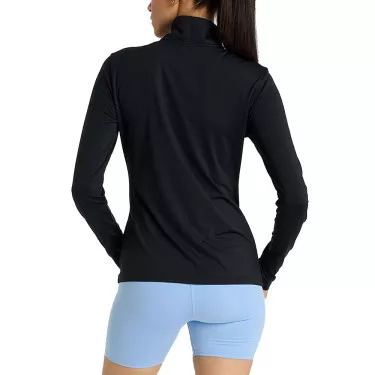 New Balance Quarter Zip Langarmshirt Damen Schwarz