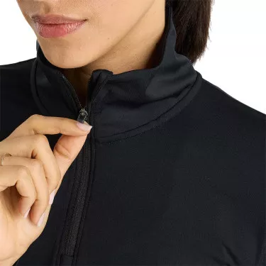 New Balance Quarter Zip Langarmshirt Damen Schwarz