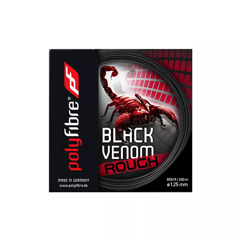 Polyfibre Black Venom Rough Tennissaite 12 m