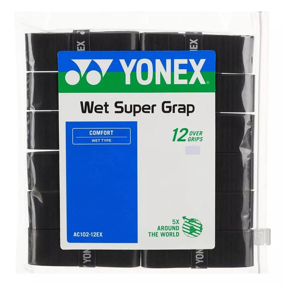 Yonex Super Grap Overgrip Schwarz 12er-Pack